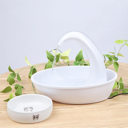 Smart Swan Cat Water Bowl