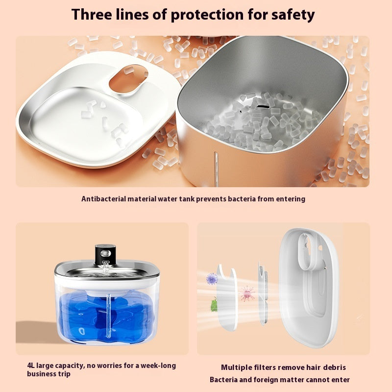 Rechargeable Smart Cat Water Drinking Bowl